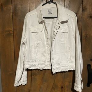 Elle Women's white Denim Jacket